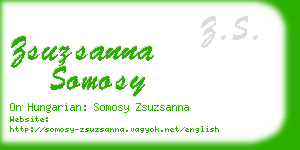 zsuzsanna somosy business card